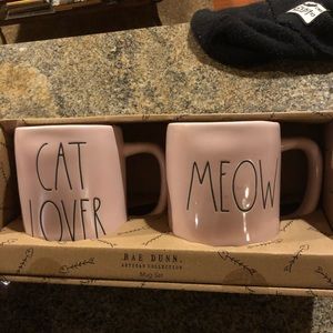 RAE DUNN Cat Lover mugs